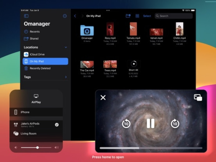 Omanager - Video for Files Tablet-Screenshot