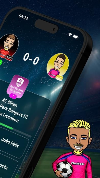 OneBallr - Fu&szlig;ball Quiz Duell Smartphone-Screenshot2