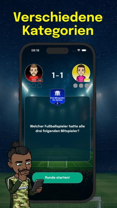 OneBallr - Fu&szlig;ball Quiz Duell Smartphone-Screenshot5