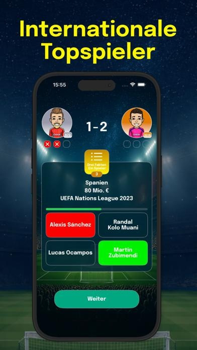OneBallr - Fu&szlig;ball Quiz Duell Smartphone-Screenshot6