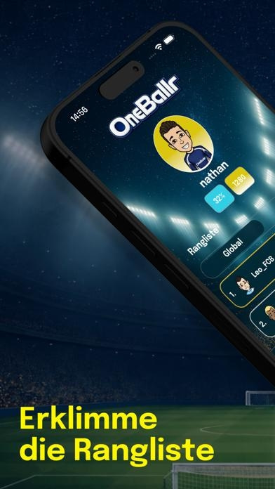 OneBallr - Fu&szlig;ball Quiz Duell Smartphone-Screenshot8