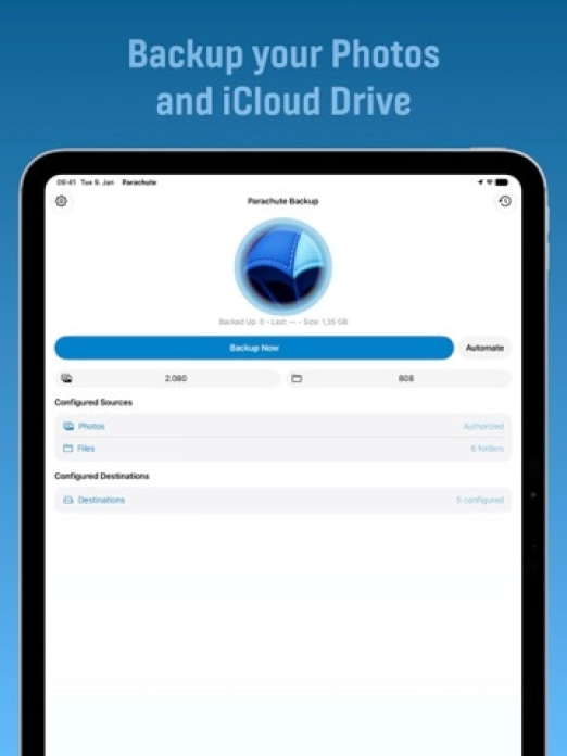 Parachute Backup Mobile Tablet-Screenshot