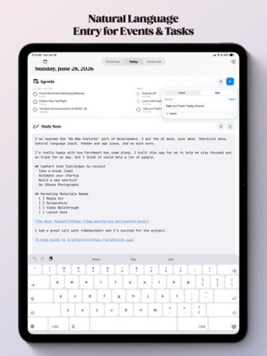 Parchment: Agenda & Daily Note Tablet-Screenshot2