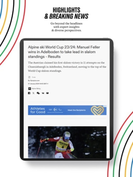 Olympia&trade;: Live-Sport & News Tablet-Screenshot