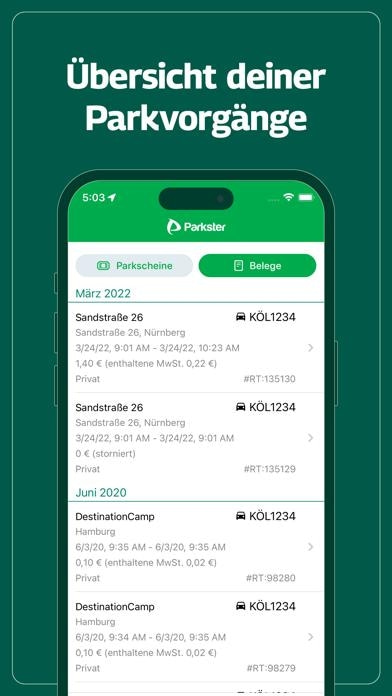 Parkster - Einfach parken Smartphone-Screenshot6