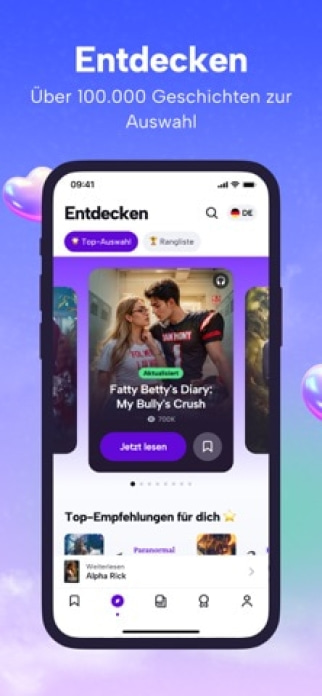 MyPassion: Stories Liebe lesen Smartphone-Screenshot3