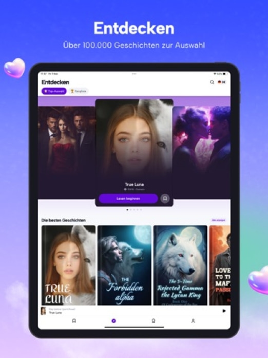 MyPassion: Stories Liebe lesen Tablet-Screenshot3