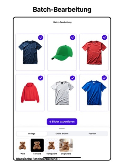 Photoroom: KI Foto Editor Tablet-Screenshot6