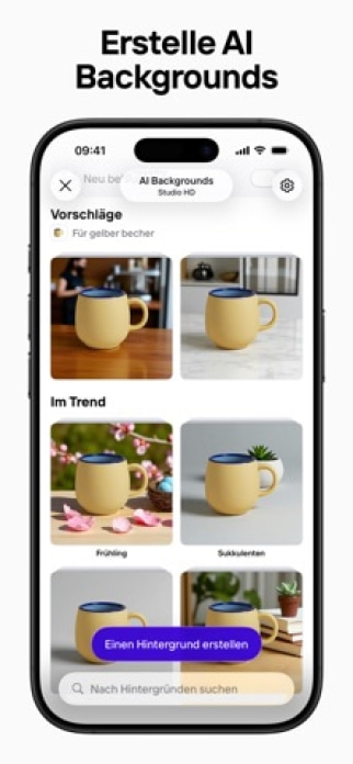 Photoroom: KI Foto Editor Smartphone-Screenshot