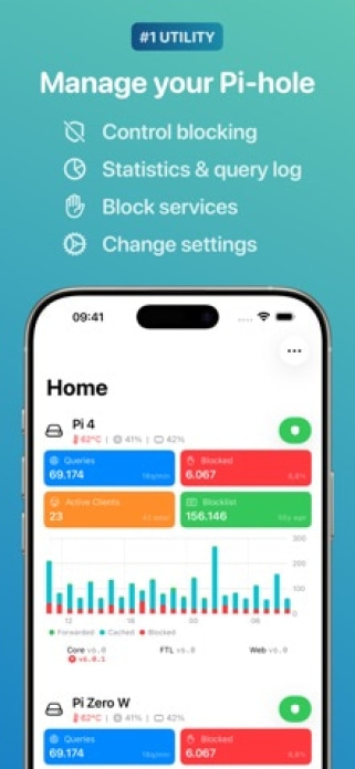 Pi-hole Remote Smartphone-Screenshot