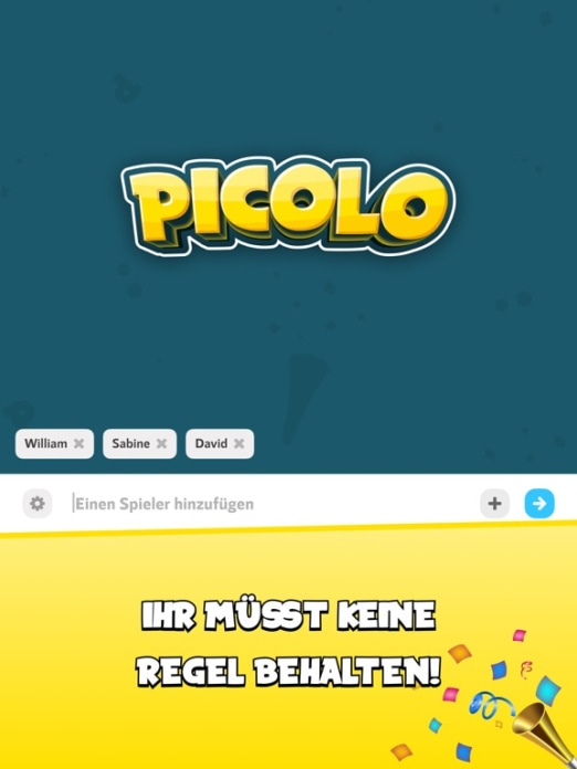 Picolo · Partyspiel Tablet-Screenshot