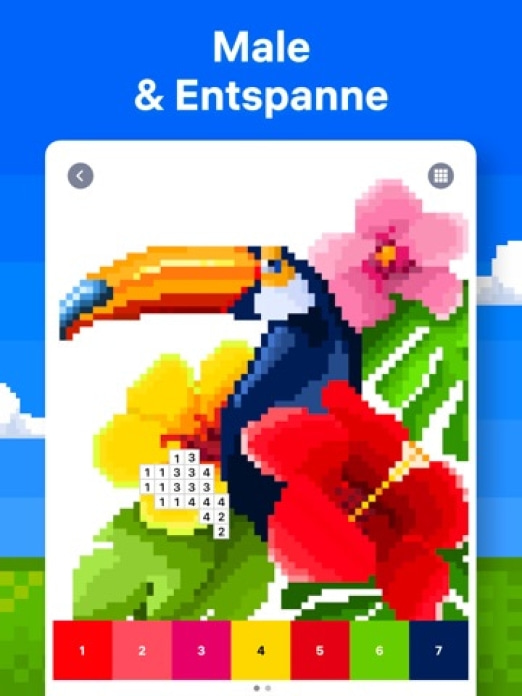 Pixel Art － Malen nach Zahlen Tablet-Screenshot