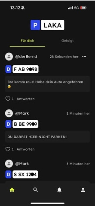 Plaka Smartphone-Screenshot