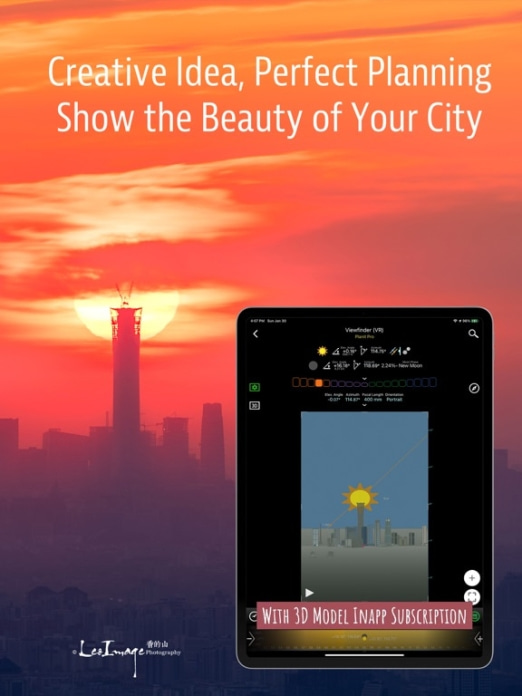 Planit Pro: Fotoplaner Tablet-Screenshot