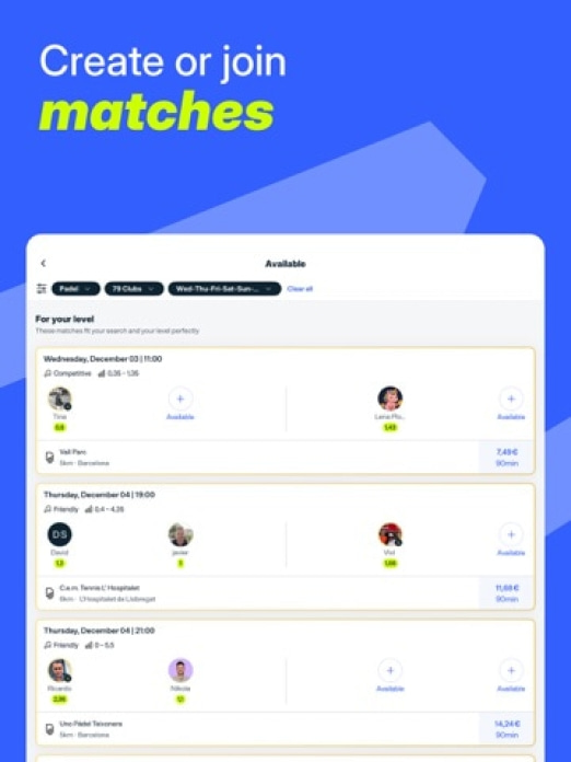 Playtomic - Play padel Tablet-Screenshot3