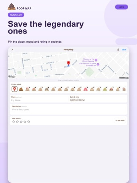 Poop Map - Pin and Track Tablet-Screenshot4