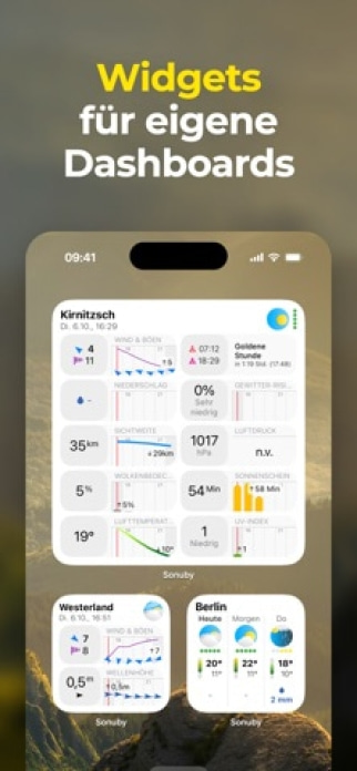 Sonuby: Anpassbare Wetter-App Smartphone-Screenshot2