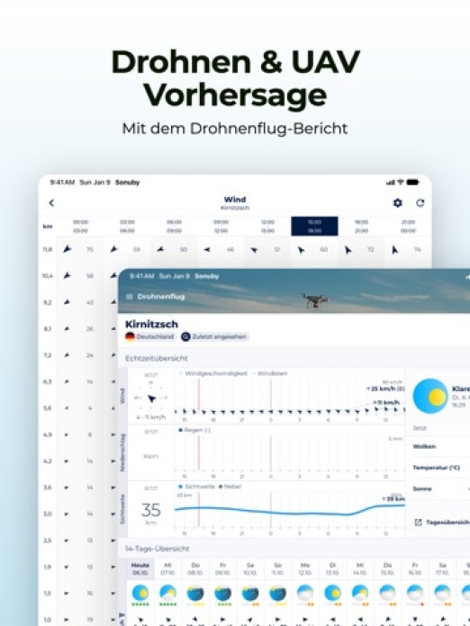 Sonuby: Anpassbare Wetter-App Tablet-Screenshot3