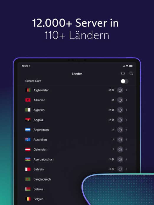 Proton VPN: Fast & Secure Tablet-Screenshot