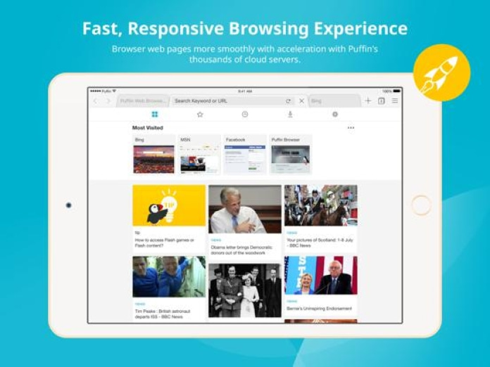 Puffin Cloud Browser Tablet-Screenshot