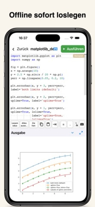 Python Coding – IDE & Editor Smartphone-Screenshot