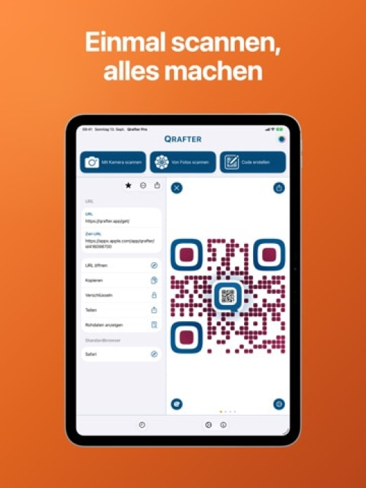 Qrafter Pro: QR Code Scanner Tablet-Screenshot4