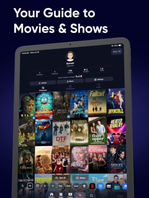 Queue - Find Movies & Shows Tablet-Screenshot