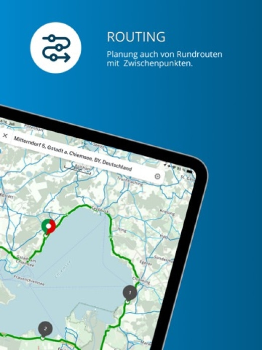RadroutenPlaner Bayern Tablet-Screenshot2