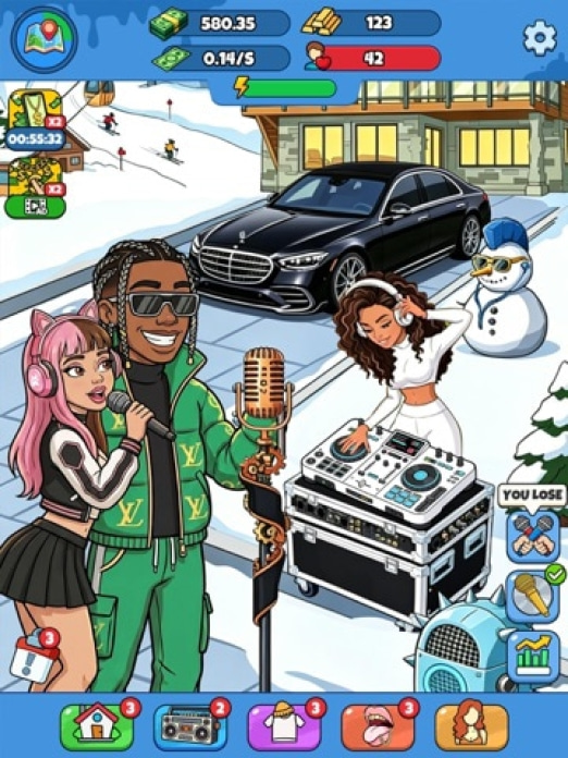 Rap Star:Idle Clicker Tablet-Screenshot5