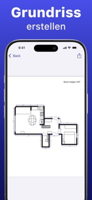 Raum messen: Grundriss Tool Smartphone-Screenshot3