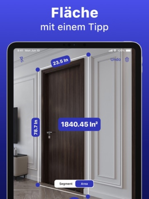 Raum messen: Grundriss Tool Tablet-Screenshot4