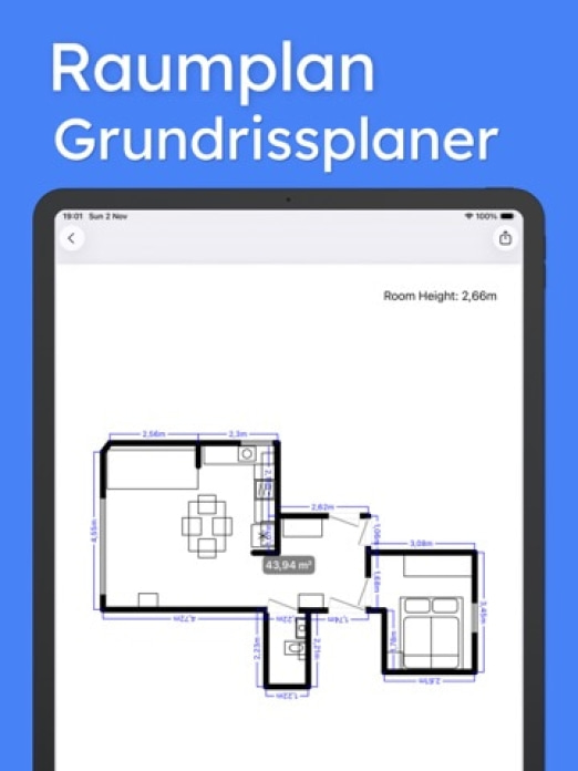 Raumplaner: Ma&szlig;band 3D & LiDAR Tablet-Screenshot3