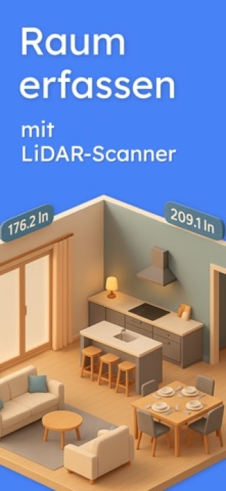 Raumplaner: Ma&szlig;band 3D & LiDAR Smartphone-Screenshot