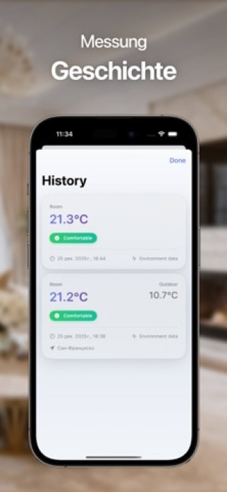 Raumtemperatur Smartphone-Screenshot3