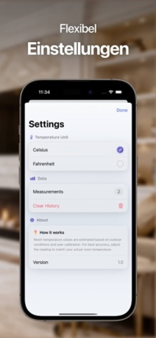 Raumtemperatur Smartphone-Screenshot4