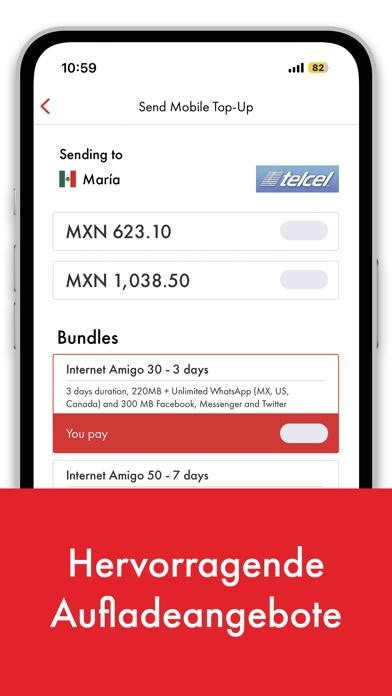 Rebtel: Aufladungen und Anrufe Smartphone-Screenshot4