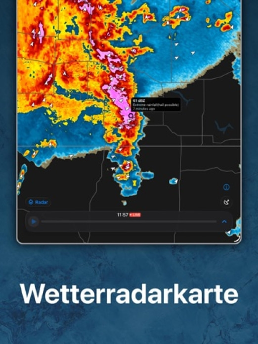 Regenradar: Wetterradar Live Tablet-Screenshot