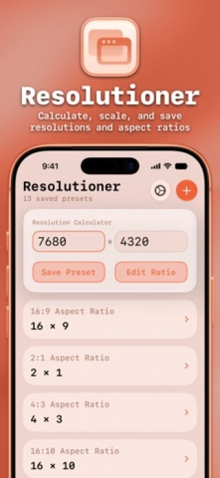 Resolutioner Smartphone-Screenshot