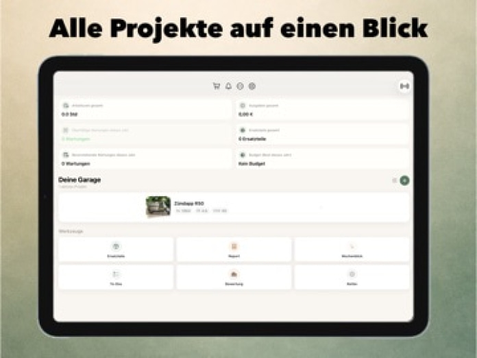 Restaurator App Tablet-Screenshot