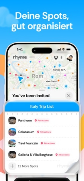 Rhyme - Reiseplaner Smartphone-Screenshot2