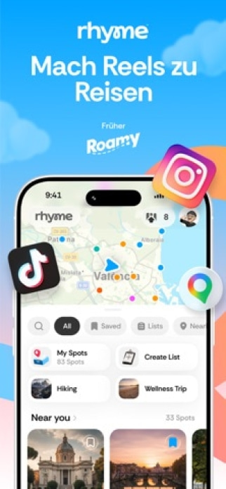 Rhyme - Reiseplaner Smartphone-Screenshot