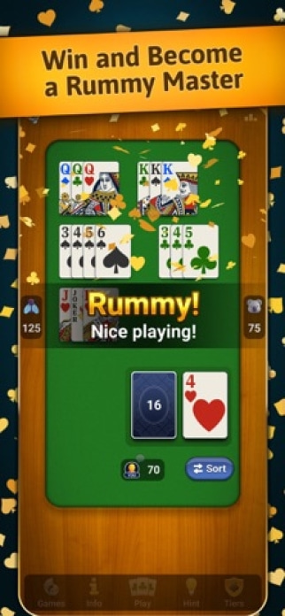 Rummy &ndash; Classic Card Game Smartphone-Screenshot