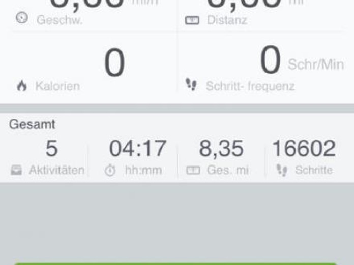Runtastic Pedometer PRO Schrittzähler Smartphone-Screenshot4