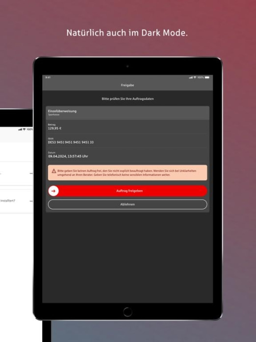 S-pushTAN für iPhone und iPad Tablet-Screenshot3