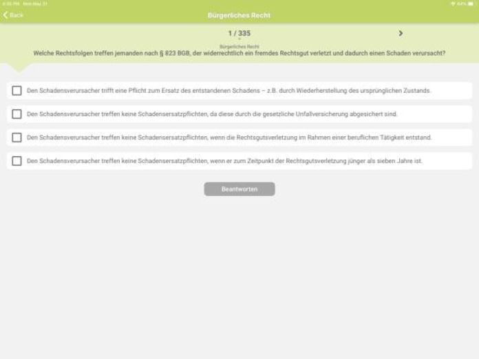 Sachkundeprüfung §34a GewO Tablet-Screenshot3