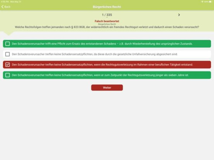 Sachkundeprüfung §34a GewO Tablet-Screenshot4