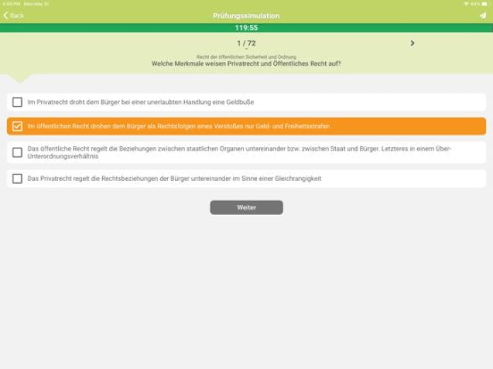 Sachkundeprüfung §34a GewO Tablet-Screenshot5