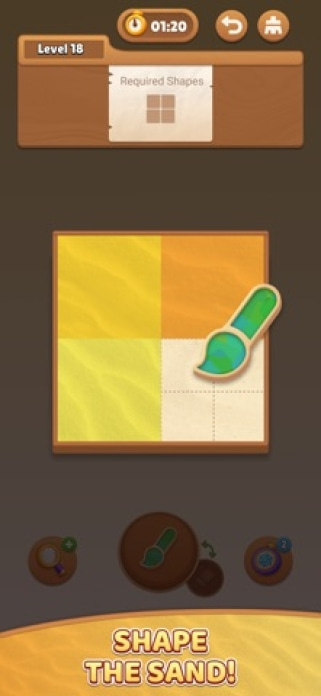 Sand Shape Smartphone-Screenshot