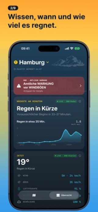 Schmuddelwetter Smartphone-Screenshot