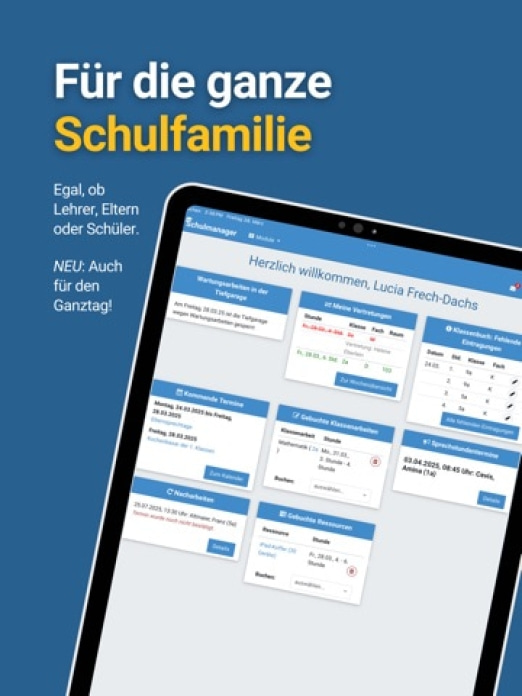 Schulmanager Online Tablet-Screenshot